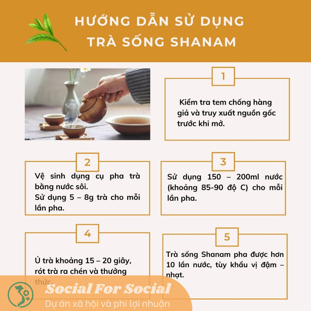 TRÀ VÀNG - CHUM MIX TRÀ SỐNG YÊN BÁI 1T-3L 300G-Shanam - Image 9