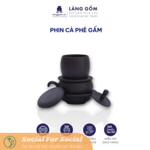 Phin pha cafe tử sa , dùng để pha cafe - gốm sứ Bát Tràng pha cafe - Làng Gốm
