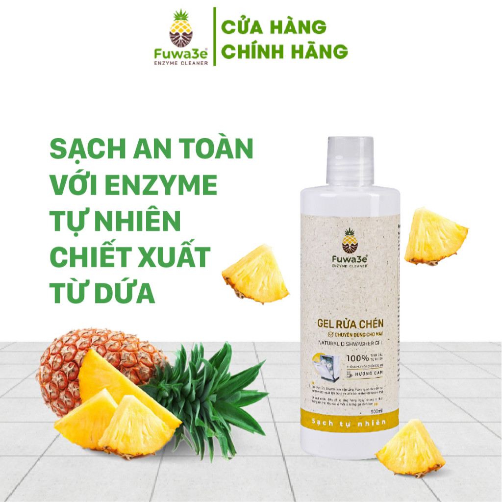 Nước Rửa Bát Cho Máy Rửa Chén Bát Fuwa3e Enzyme Sinh Học Dạng Gel giúp làm sạch loại bỏ dầu mỡ - Image 5