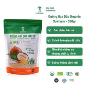 Đường hoa dừa organic Sokfarm 300g