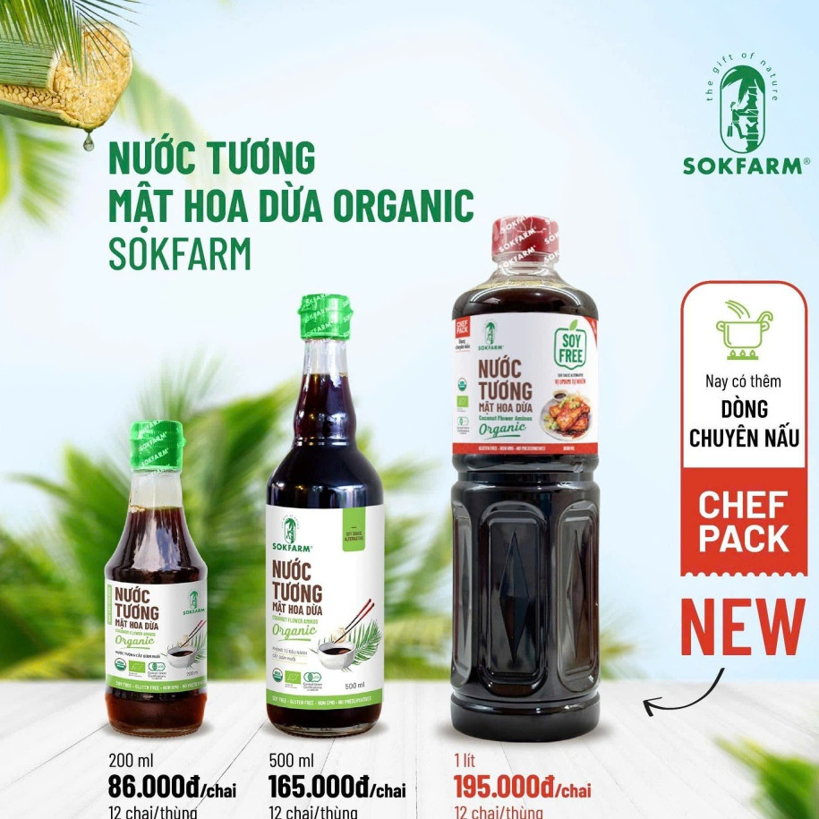 Nước Tương Mật Hoa Dừa Organic Sokfarm 500ml - Image 5