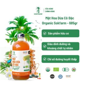 Mật hoa dừa cô đặc organic Sokfarm 685g