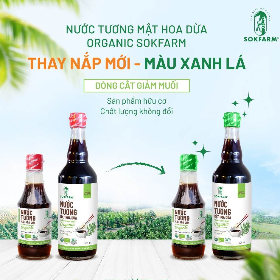 Nước Tương Mật Hoa Dừa Organic Sokfarm 500ml - Image 10