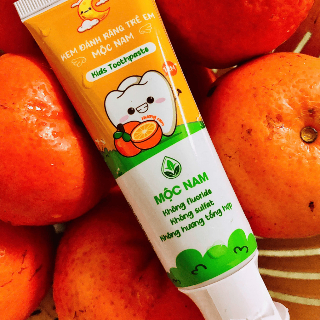 Kem đánh răng trẻ em Mộc Nam thảo dược - An toàn khi nuốt phải - Không flour, Không sulfat, Không hương liệu - Image 4
