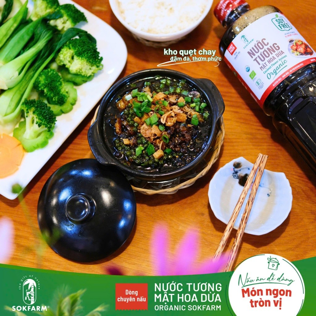 Nước Tương Mật Hoa Dừa Organic Sokfarm 500ml - Image 7