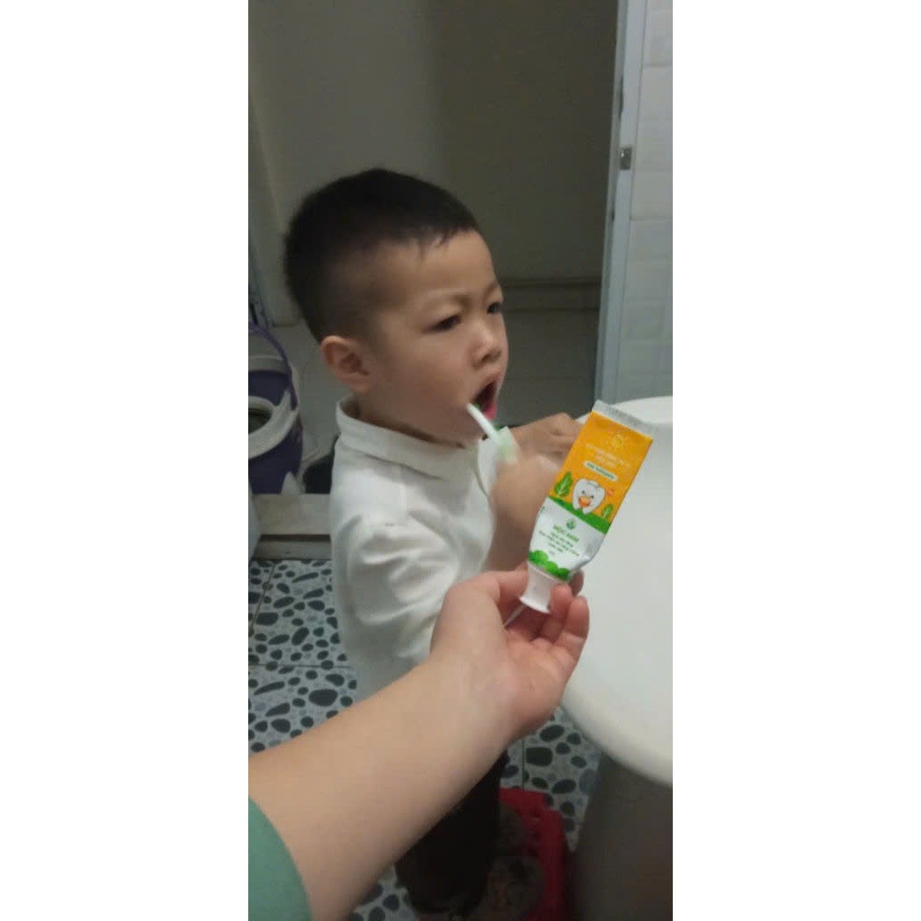 Kem đánh răng trẻ em Mộc Nam thảo dược - An toàn khi nuốt phải - Không flour, Không sulfat, Không hương liệu - Image 9