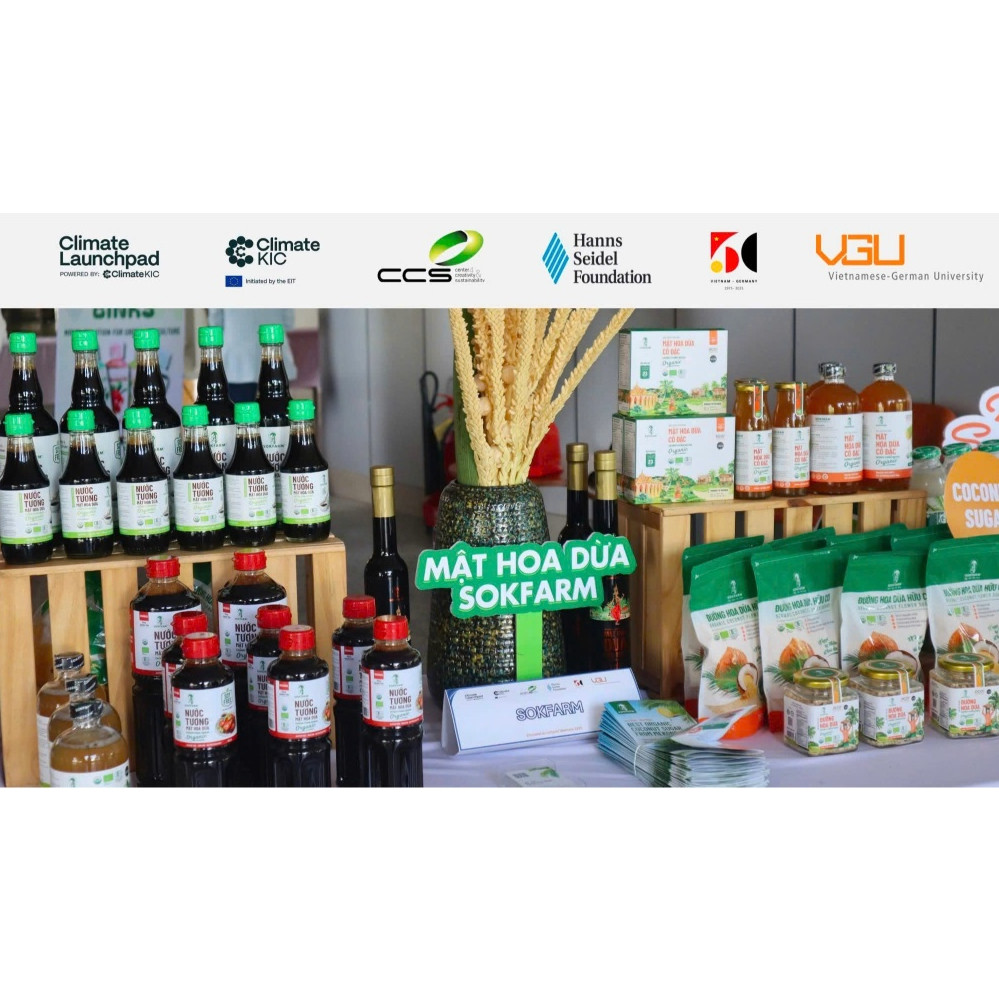 Nước tương Mật hoa dừa organic Sokfarm 500ml (nắp đỏ) - Image 7