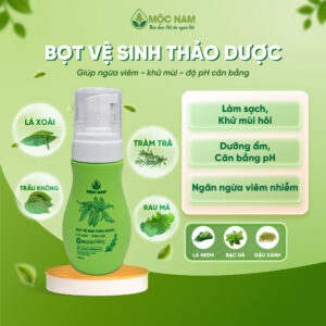 Bọt Vệ Sinh Thảo Dược Mộc Nam 150ml - Chiết xuất tinh chất Lá Xoài - Tràm Trà, Thành phần thảo dược