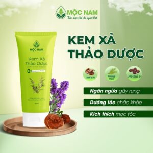 Kem xả thảo dược Mộc Nam - Dưỡng tóc chắc khỏe mềm mượt, không silicone
