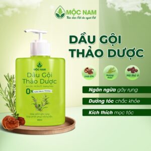Dầu gội thảo dược Mộc Nam - Ngăn ngừa rụng tóc, phục hồi hư tổn - Không sulfate, không paraben