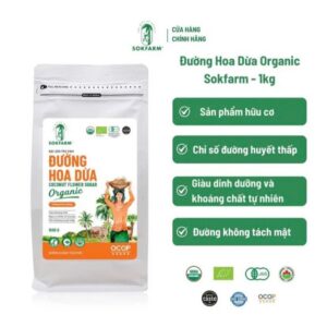 Đường hoa dừa hữu cơ sokfarm 1kg