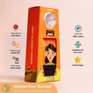 Hộp quà cà phê robusta honey PHIN VIETNAM - MISS EDE 250g