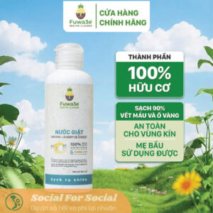 [Hỏa tốc] [Mua 2 giảm 10%]  Nước Giặt Hữu Cơ Fuwa3e Organic Sinh Học Giặt Quần Áo Đồ Lót, An Toàn Cho Em Bé