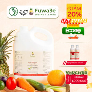 [Ecogo Livestream] Nước Rửa Hoa Quả Hữu Cơ Fuwa3e Chiết Xuất Enzyme Thiên Nhiên An Toàn Cho Mẹ Bầu Và Trẻ Nhỏ
